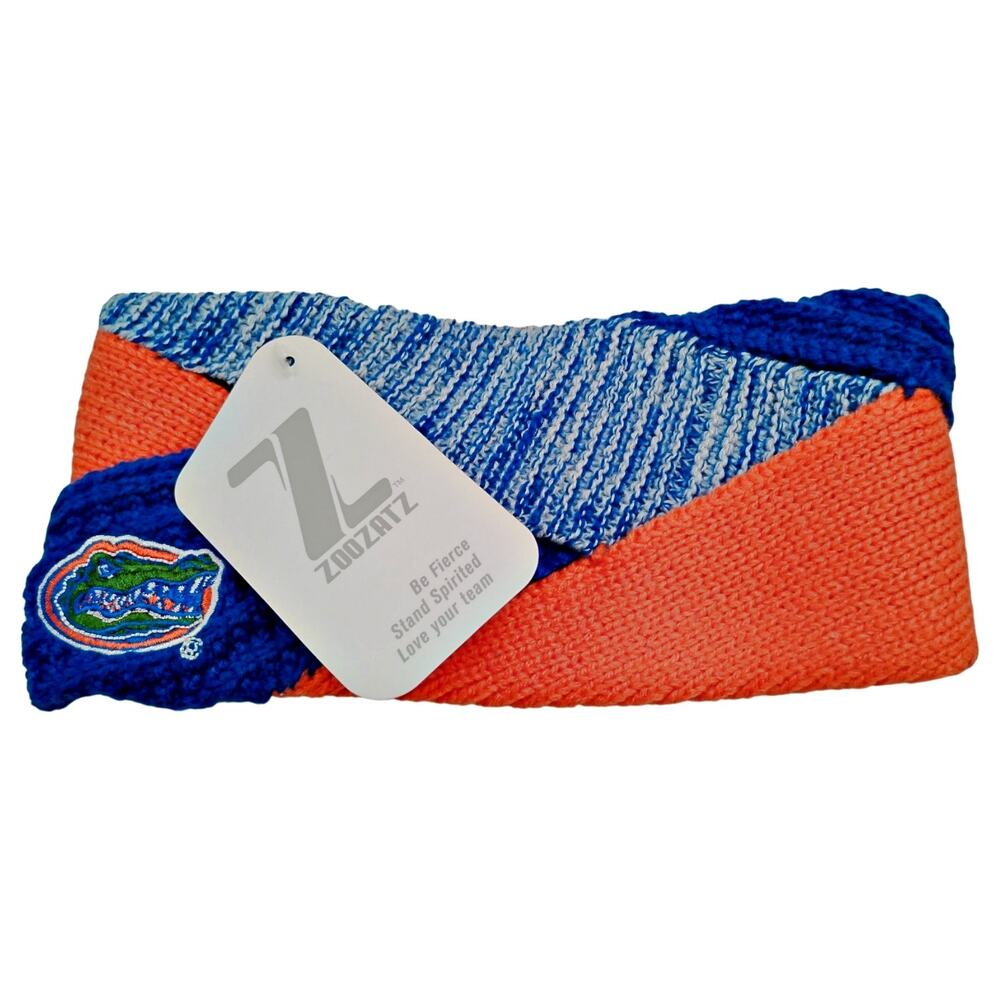 Zoozatz UF Florida Gators Headband Ear warmer Orange Blue NWT NEW OSFM